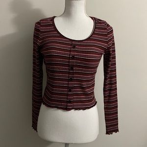 🥭 (4 for $15) GAZE striped ripped top